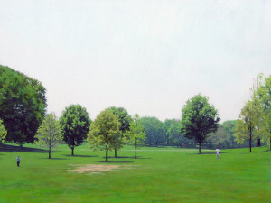 Park, Oil on Panel, 12 x 16 inches, 2011