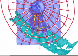 Cauleen Smith, Drawing for The Fullness of Time, ink on paper, 2007